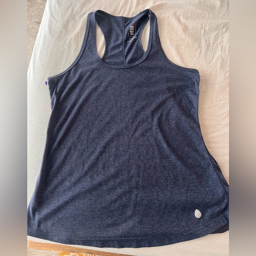 Stio Racerback Tank Top Womens S Navy Blue